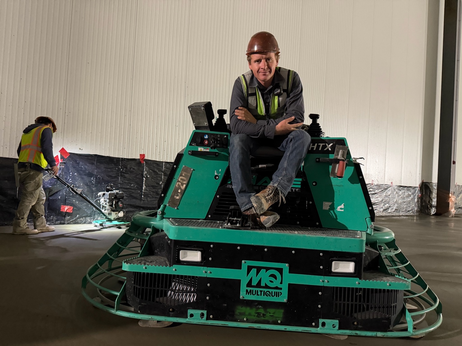 Ammon Johnson on a commercial concrete jobsite